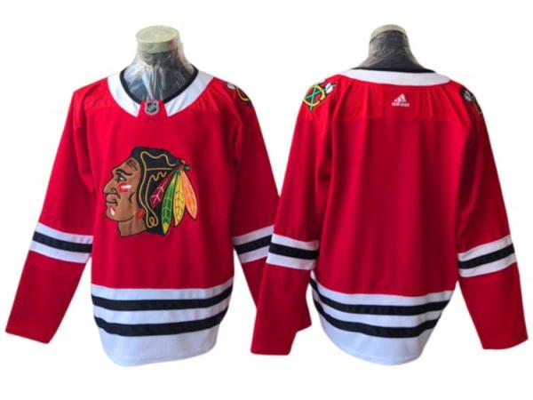 Chicago Blackhawks Blank Red Home Jersey by Hockey David