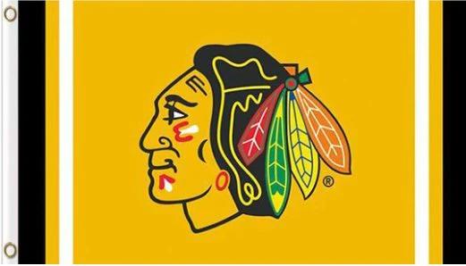 Chicago Blackhawks Custom Flag 3X5Ft Polyester Digital Print Banner USA by flagsjustdoit