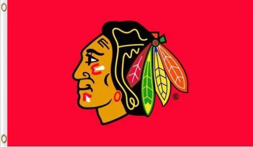 Chicago Blackhawks Custom Red Flag 3X5Ft Polyester Digital Print Banner USA by flagsjustdoit