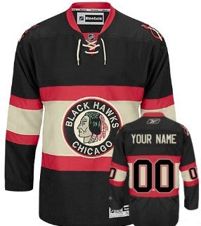 Chicago Blackhawks Customized Black Third Jersey by Hockey David