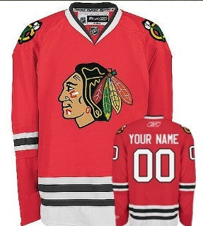 Chicago Blackhawks Customized Red Jersey by Hockey David