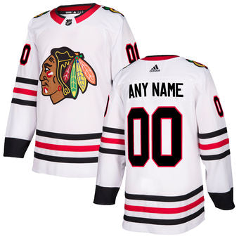 Chicago Blackhawks White Custom Jersey by Hockey David