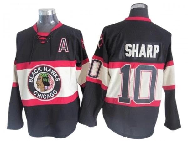 Chicago Blackhawks #10 Patrick Sharp Black 1930's CCM Vintage Jersey by Hockey David
