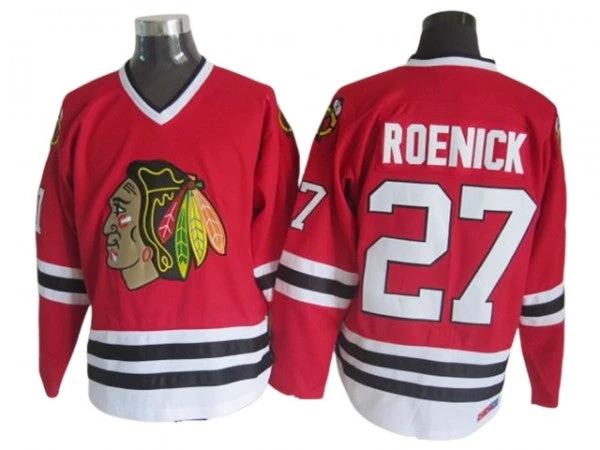 Chicago Blackhawks #27 Jeremy Roenick Vintage CCM Jersey - Red by Hockey David