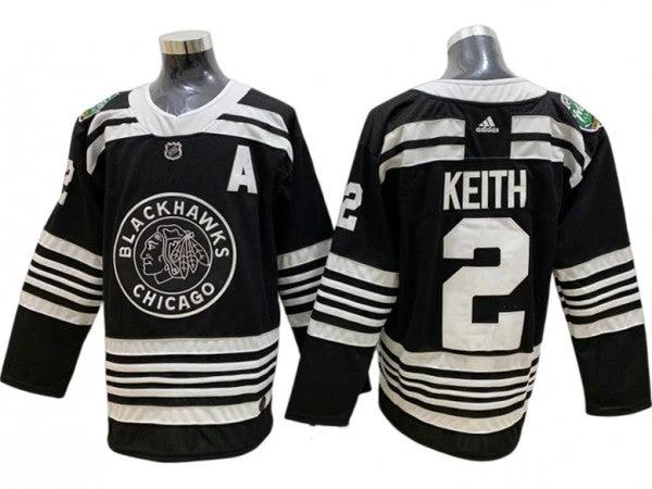 Chicago Blackhawks #2 Duncan Keith Black Winter Classic Jersey by Hockey David