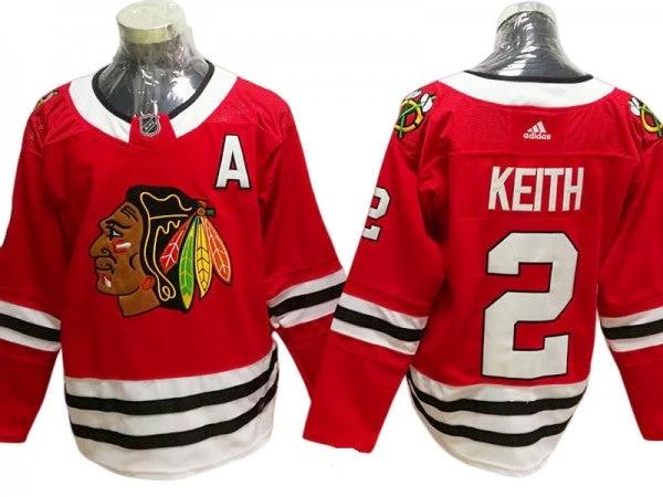 Chicago Blackhawks #2 Duncan Keith Red Home Jersey by Hockey David