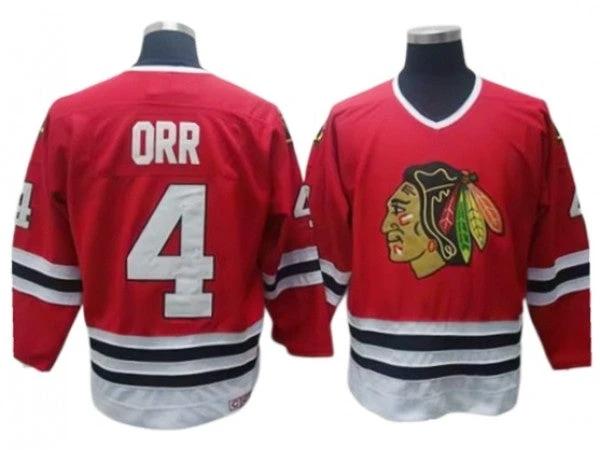 Chicago Blackhawks #4 Bobby Orr Vintage CCM Jersey - Red by Hockey David