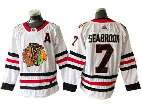 Chicago Blackhawks #7 Brent Seabrook White Jersey by Hockey David