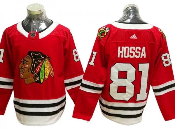 Chicago Blackhawks #81 Marian Hossa Red Home Jersey by Hockey David
