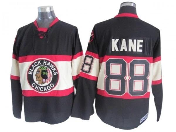 Chicago Blackhawks #88 Patrick Kane Black 1930's CCM Vintage Jersey by Hockey David