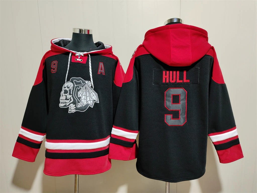 Chicago Blackhawks #9 Bobby Hull Pullover Hoodie by Hoodie Pullover