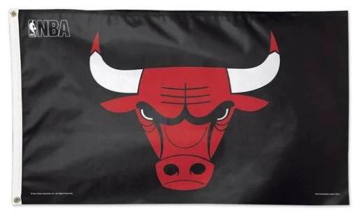 Chicago Bulls Black Flag 3X5Ft Polyester Banner USA Digital Print by flagsjustdoit