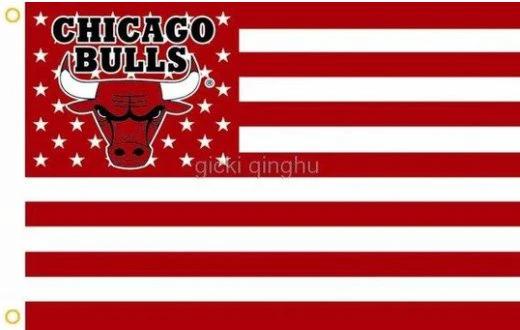 Chicago Bulls Flag Star and Stripe Red Flag 3X5Ft Polyester Banner USA Digital Print by flagsjustdoit