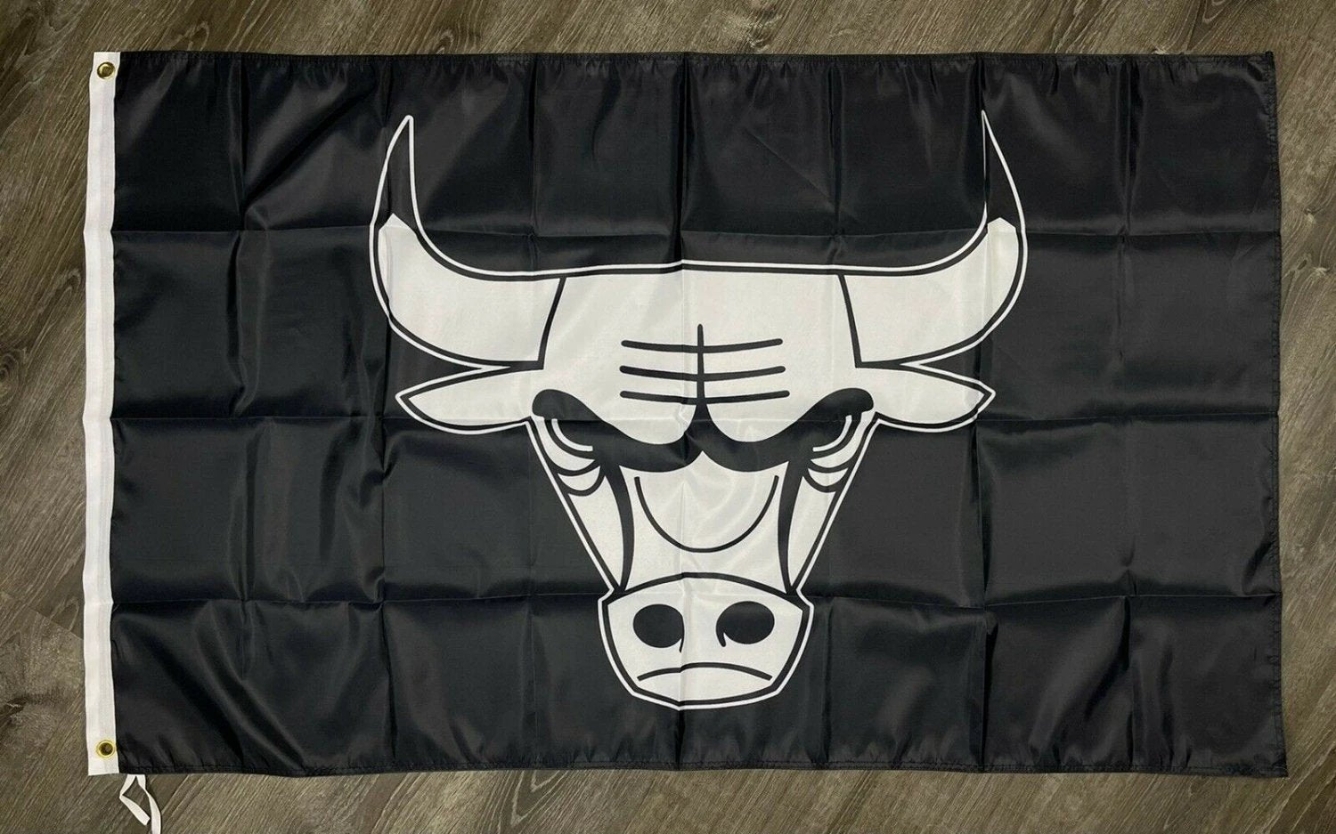 Chicago Bulls Logo Flag 3x5 ft Sports Black Banner Man-Cave Garage by flagsjustdoit