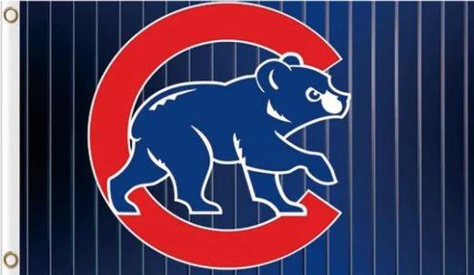 Chicago Cub Team US Flag 3X5Ft Banner USA Polyester with Brass Grommets - 2 by flagsjustdoit