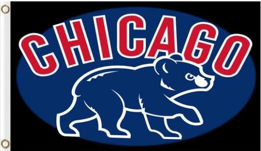 Chicago Cub Team US Flag 3X5Ft Banner USA Polyester with Brass Grommets by flagsjustdoit