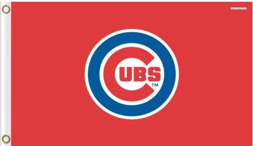Chicago Cub Team US Red Flag 3X5Ft Banner USA Polyester with Brass Grommets by flagsjustdoit