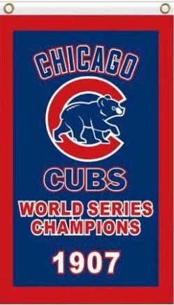 Chicago Cubs 1907 World Series Flag 3X5Ft Banner USA Polyester with Brass Grommets by flagsjustdoit