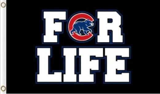 Chicago Cubs For Life Flag 3X5Ft Banner USA Polyester with Brass Grommets by flagsjustdoit