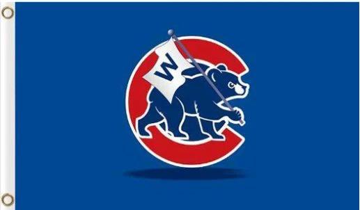 Chicago Cubs Star US Flag 3X5Ft Banner USA Polyester with Brass Grommets (Copy) by flagsjustdoit