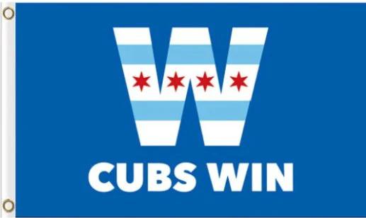 Chicago Cubs Win US Flag 3X5Ft Banner USA Polyester with Brass Grommets by flagsjustdoit