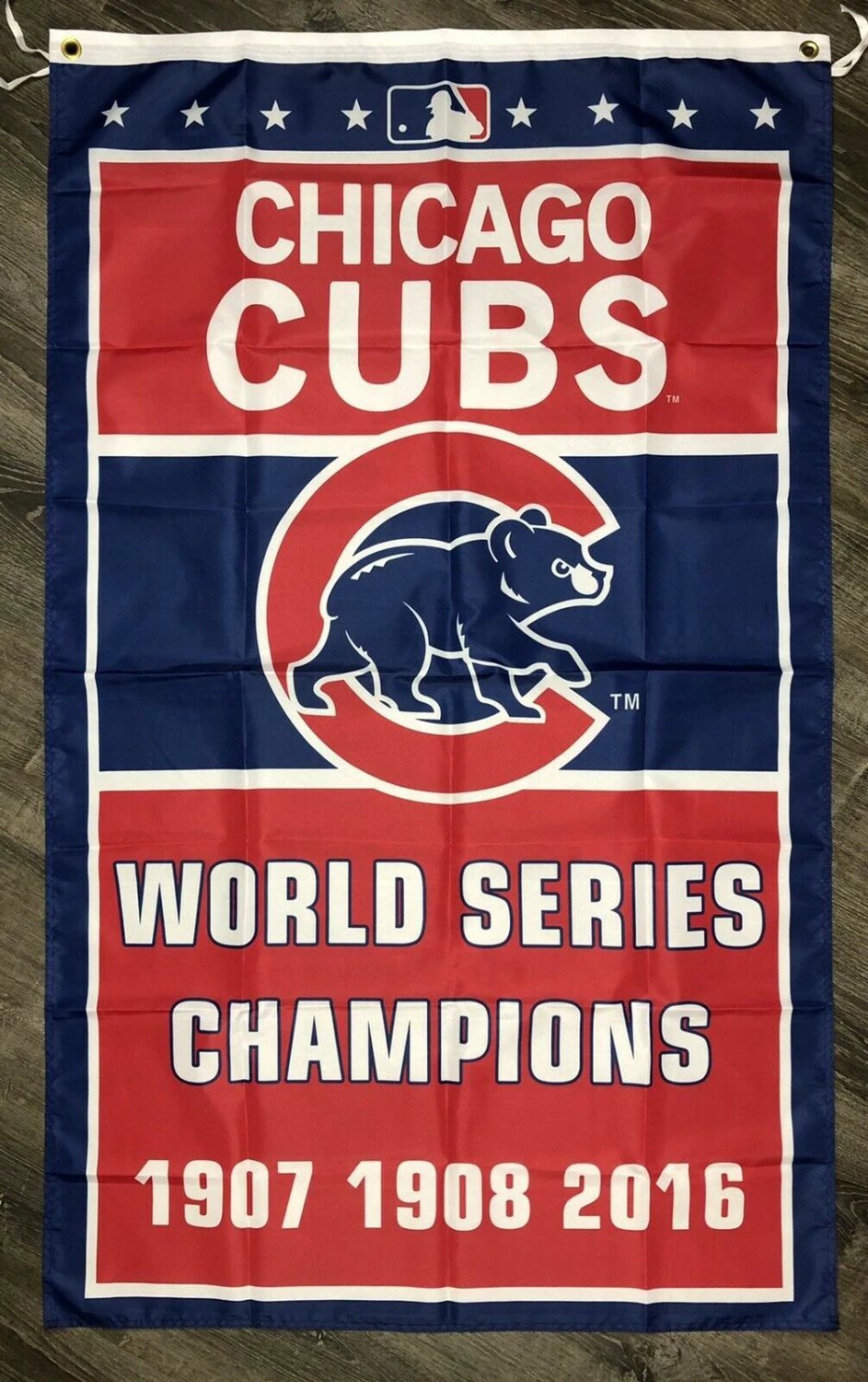 Chicago Cubs World Series Championship Flag 3x5 ft Sports Banner Man-Cave by flagsjustdoit
