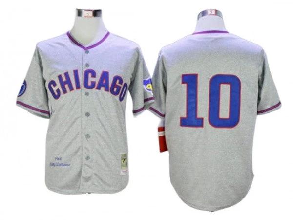 Chicago Cubs #10 Ron Santo Gray 1968 Throwback Jersey by My Store