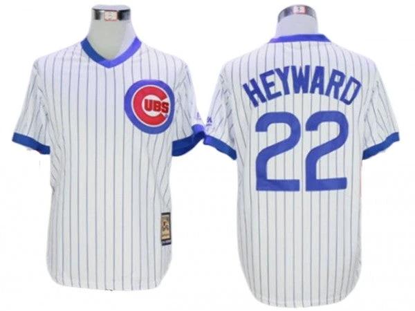 Chicago Cubs #22 Jason Heyward Cooperstown Collection Throwback Jersey - White by My Store