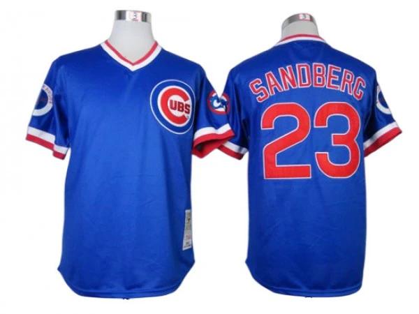 Chicago Cubs #23 Ryne Sandberg Blue 1984 Throwback Jersey by My Store
