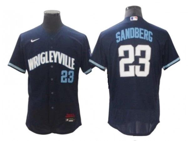 Chicago Cubs #23 Ryne Sandberg Navy City Connect Flex Base Jersey by My Store