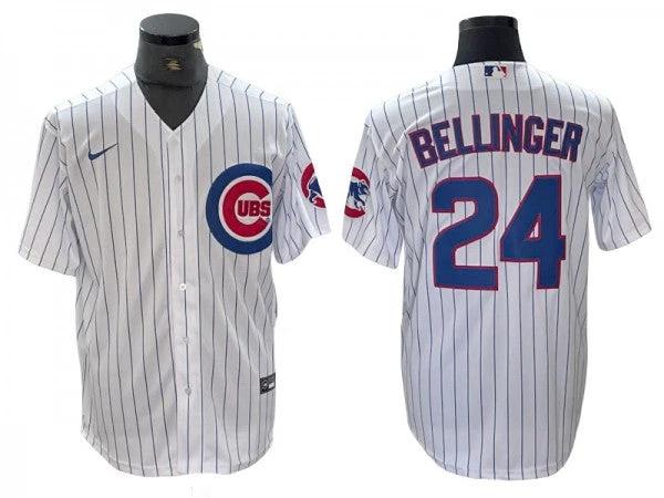 Chicago Cubs #24 Cody Bellinger White Cool Base Jersey by My Store