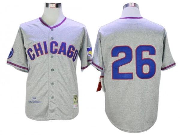 Chicago Cubs #26 Billy Williams Gray 1968 Throwback Jersey by My Store