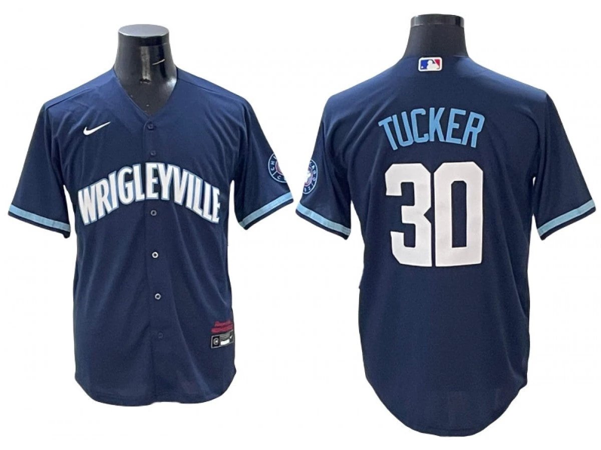 Chicago Cubs #30 Kyle Tucker Navy City Connect Jersey by My Store
