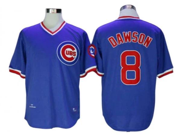 Chicago Cubs #8 Andre Dawson Blue 1987 Throwback Jersey by My Store