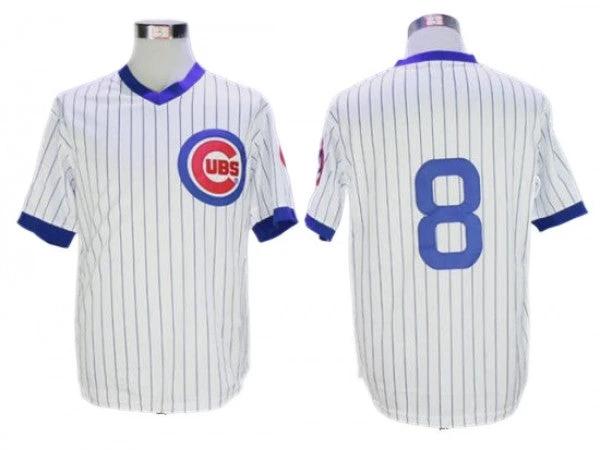 Chicago Cubs #8 Andre Dawson White Pinstripe Throwback Jersey by My Store