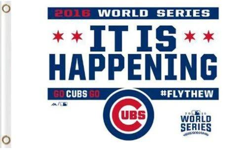 Chicago Cubs it is happening Flag 3X5Ft Banner USA Polyester with Brass Grommets by flagsjustdoit