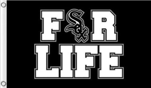 Chicago White Sox For Life flag 3X5Ft Banner USA Polyester with Brass Grommets by flagsjustdoit