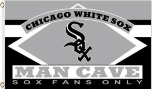 Chicago White Sox Man Cave flag 3X5Ft Banner USA Polyester with Brass Grommets by flagsjustdoit