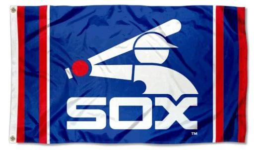 Chicago White Sox Retro Logo flag 3X5Ft Banner USA Polyester with Brass Grommets by flagsjustdoit