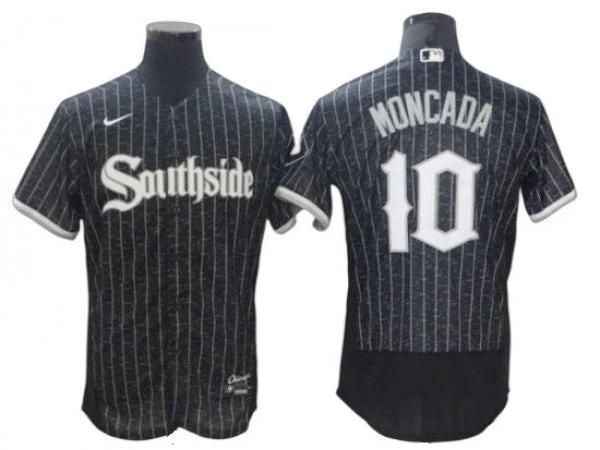 Chicago White Sox #10 Yoan Moncada Black City Connect Flex Base Jersey by My Store