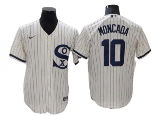 Chicago White Sox #10 Yoan Moncada White Field of Dreams Cool Base Player Name Jersey by My Store