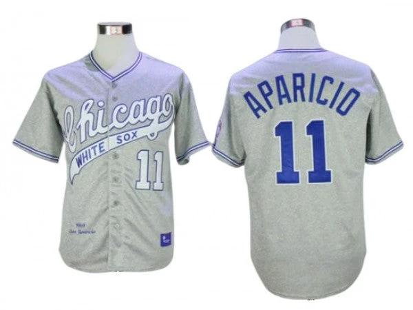 Chicago White Sox #11 Luis Aparicio Gray Throwback Jersey by My Store