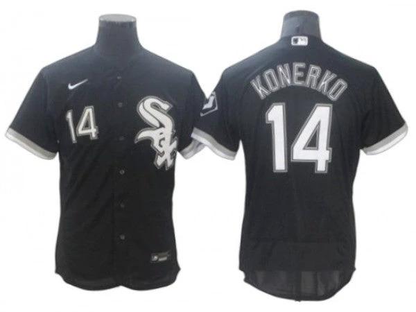 Chicago White Sox #14 Paul Konerko Black Alternate Flex Base Jersey by My Store