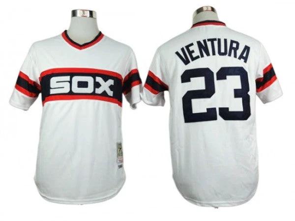 Chicago White Sox #23 Robin Ventura White 1983 Throwback Jersey by My Store