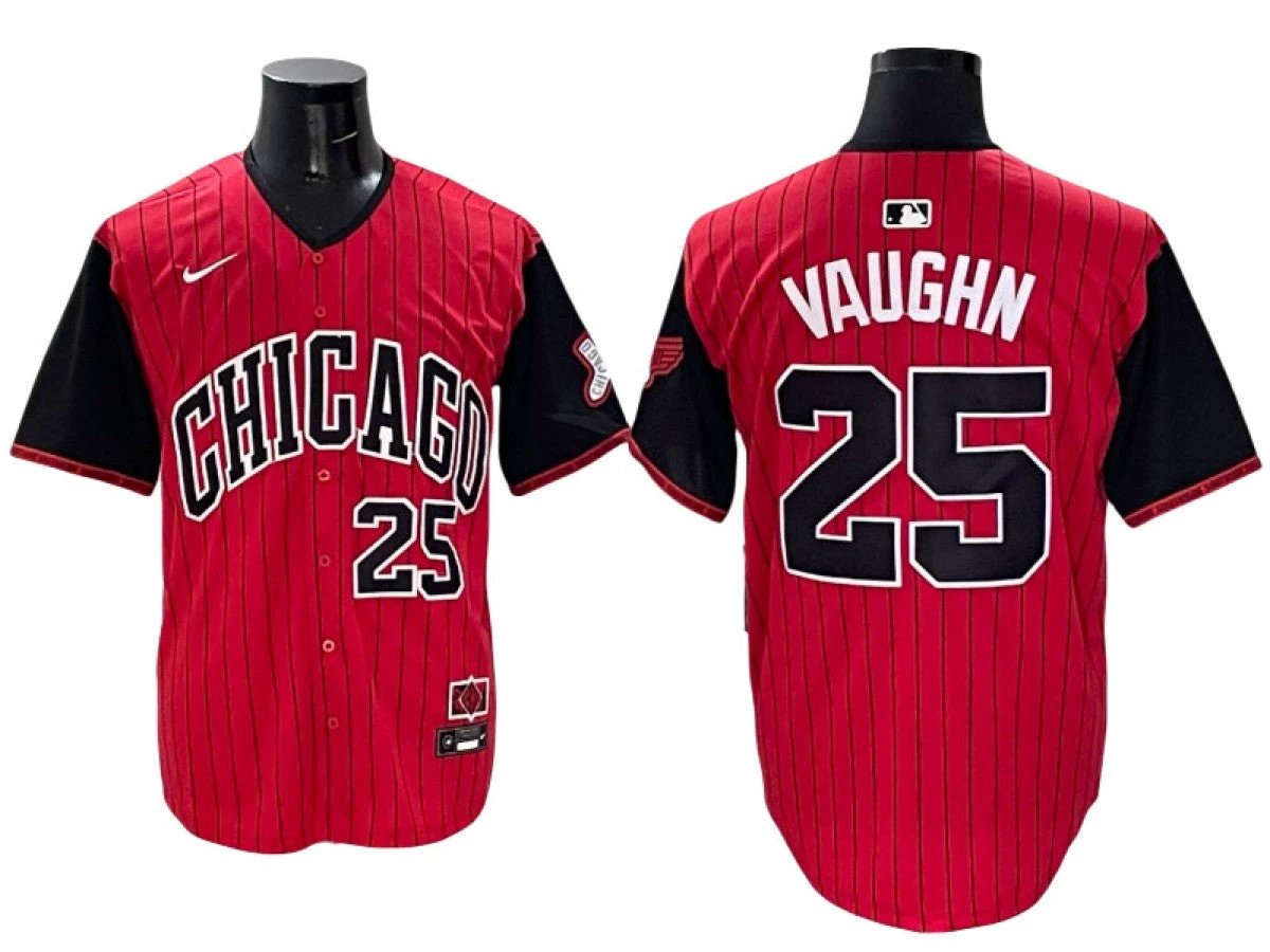 Chicago White Sox #25 Andrew Vaughn Red 2025 City Connect Limited Jersey by My Store