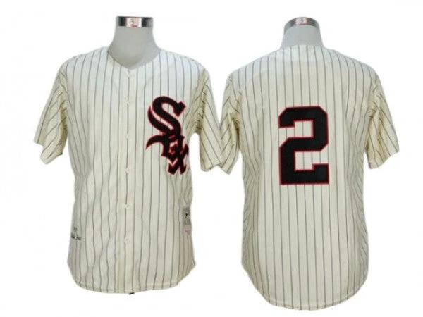 Chicago White Sox #2 Nellie Fox Cream Pinstripe 1959 Throwback Jersey by My Store