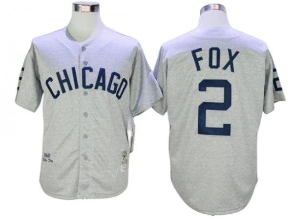 Chicago White Sox #2 Nellie Fox Gray 1960 Throwback Jersey by My Store
