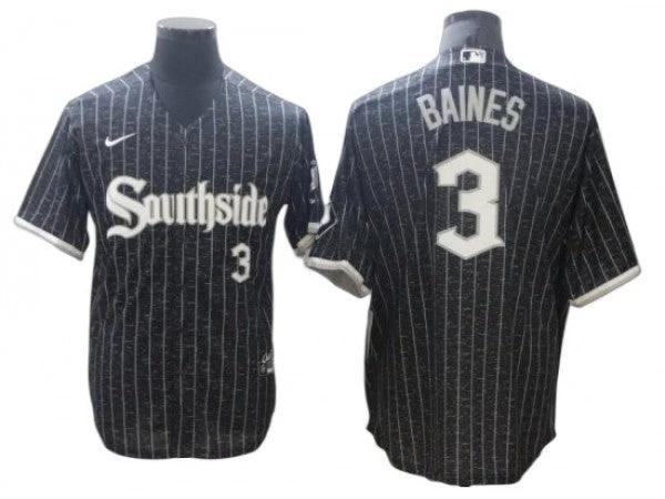 Chicago White Sox #3 Harold Baines Black City Connect Cool Base Jersey by My Store
