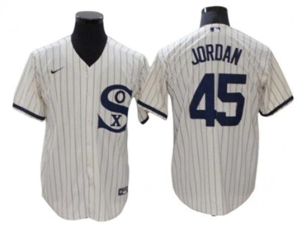 Chicago White Sox #45 Michael Jordan White Field of Dreams Cool Base Player Name Jersey by My Store
