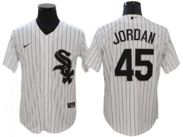 Chicago White Sox #45 Michael Jordan White Home Cool Base Jersey by My Store
